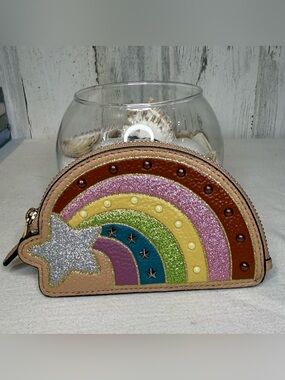 Coach Shooting Star Rainbow Coin Pouch 2018 27532 HTF